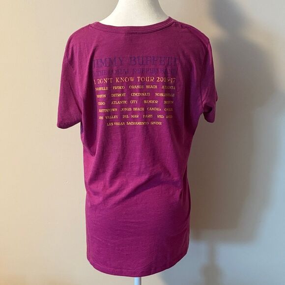 Jimmy Buffet 2016-17 I Don’t Know Tour Purple Graphic T-Shirt. Size XL - Picture 2 of 6